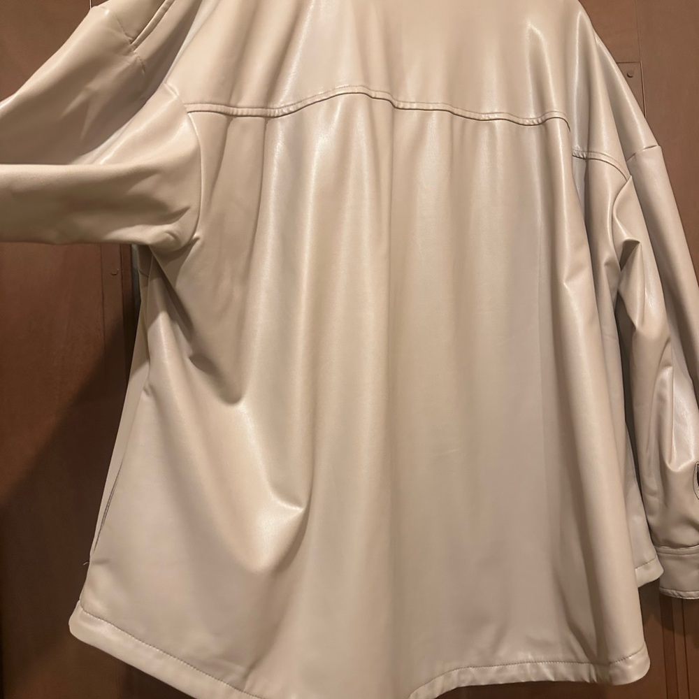Beige Jacket, Lightweight, Soft Inside, Buttons O… - image 3